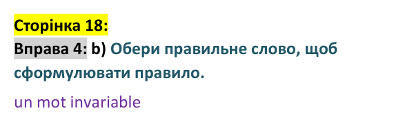 Відповідь до вправи 4 сторінка 18 ГДЗ Французька мова 9 клас Чумак 2026: Leçons 5–6