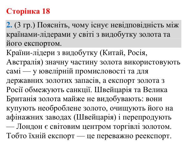 Відповідь до завдання 2 (§ 11, с. 18) з географії для 9 класу (Гільберг, зошит, 2026): Міжнародний поділ праці: суть і…