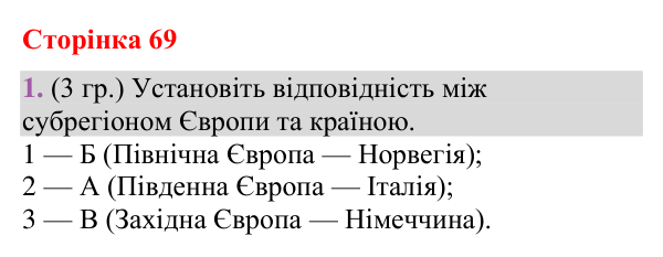 Відповідь до завдання 1 (§ 42, с. 69) з географії для 9 класу (Гільберг, зошит, 2026): Які географічні особливості регіону…