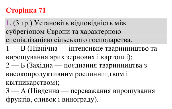 Відповідь до завдання 1 (§ 43, с. 71) з географії для 9 класу (Гільберг, зошит, 2026): Які особливості сучасного…