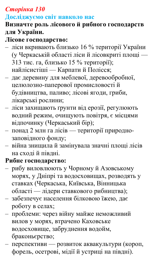 Відповідь до завдання «Досліджуємо світ навколо нас» § 19 (с. 130) з географії для 9 класу (Довгань, 2026): Сучасні...