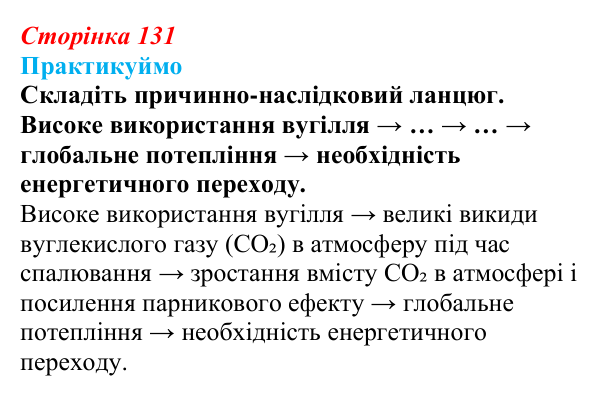 Відповідь до завдання 1 «Практикуймо» § 19 (с. 131) з географії для 9 класу (Запотоцький, 2026): Паливно-енергетичний...