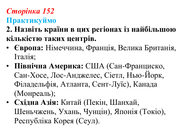 Відповідь до завдання 2 до мал. 120 «Практикуймо» § 22 (с. 152) з географії для 9 класу (Запотоцький, 2026): Виробництво...