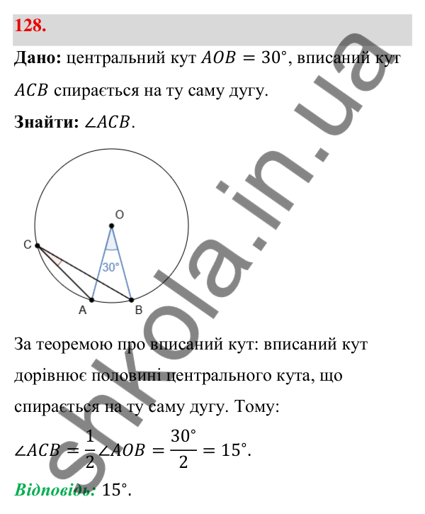 Відповідь до завдання 128 (с. 28) з геометрії для 9 класу (Бевз, 2026): Декартові координати