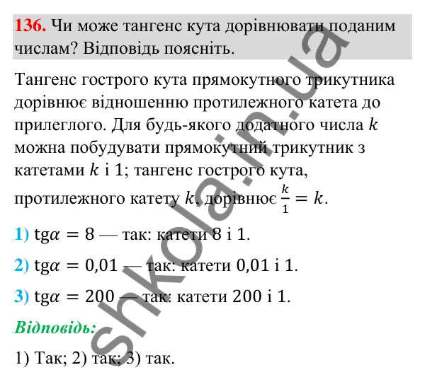 Завдання 136 Відповідь до завдання 136 (с. 30) з геометрії для 9 класу (Бурда, 2026): Синус, косинус і тангенс кутів від 0° до 180°.…