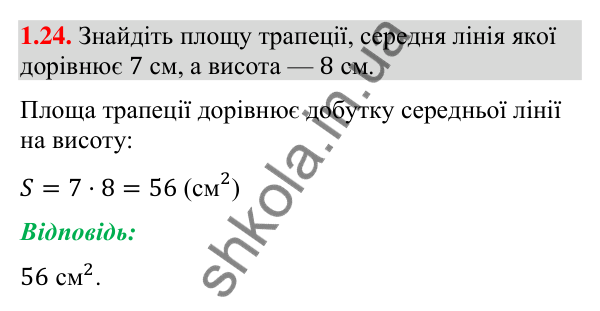 Відповідь до завдання 1.24 (с. 17) з геометрії для 9 класу (Істер, 2026): Координатна площина