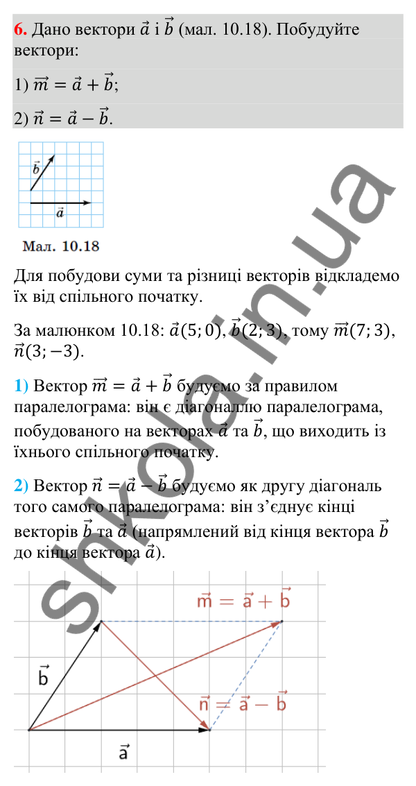 Відповідь до завдання 6 (с. 87) для перевірки знань до § 6-10 з геометрії для 9 класу (Істер, 2026)