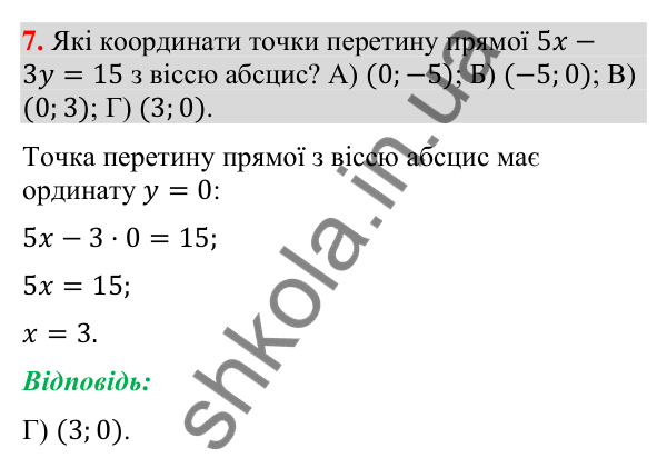 Відповідь до завдання 7 «Перевірте себе» № 3 (с. 134) з геометрії для 9 класу (Мерзляк, 2026): Декартові координати