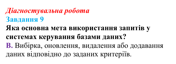 Відповідь до завдання 9 діагностувальної роботи з інформатики для 9 класу, Біос 2026