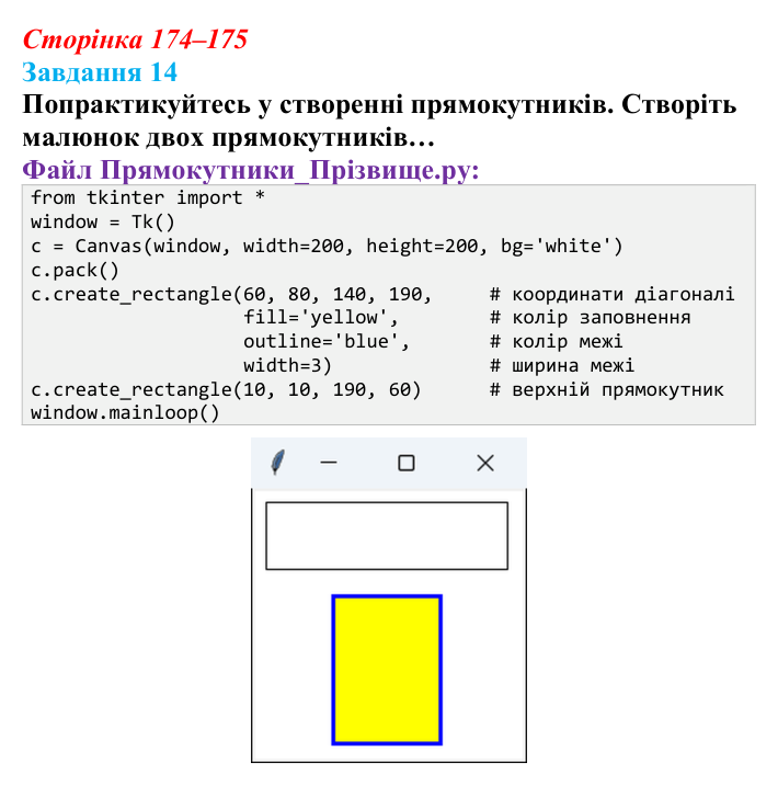 Сторінка 174–175, завдання 14 Відповідь до завдання 14 (с. 174–175) з інформатики для 9 класу, Морзе 2026: проєкт 11 «Геймдизайнер»