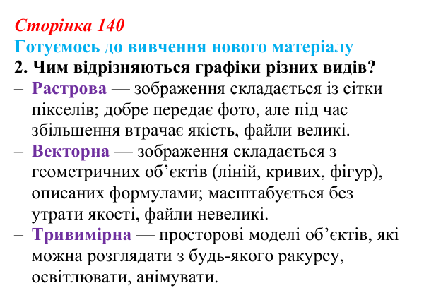 Сторінка 140, готуємось 2 Відповідь до запитання «Готуємось до вивчення», № 2 (с. 140) з інформатики для 9 класу, Ривкінд 2026: Модулі та їх...