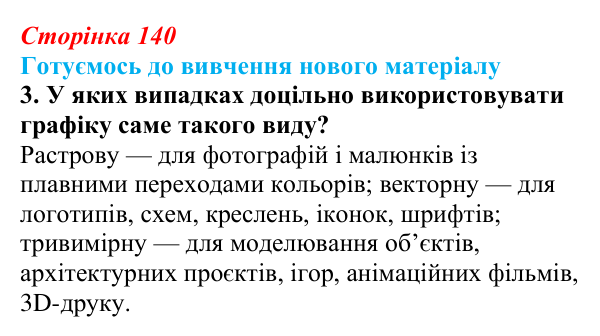 Сторінка 140, готуємось 3 Відповідь до запитання «Готуємось до вивчення», № 3 (с. 140) з інформатики для 9 класу, Ривкінд 2026: Модулі та їх...