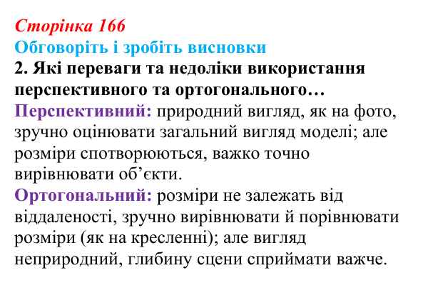 Сторінка 166, обговоріть 2 Відповідь до завдання «Обговоріть і зробіть висновки», № 2 (с. 166) з інформатики для 9 класу, Ривкінд 2026: Редактор...