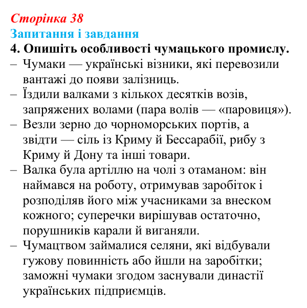 Відповідь до завдання 4 § 5 (с. 38) з історії України для 9 класу, Галімов 2026: Соціально-економічне становище