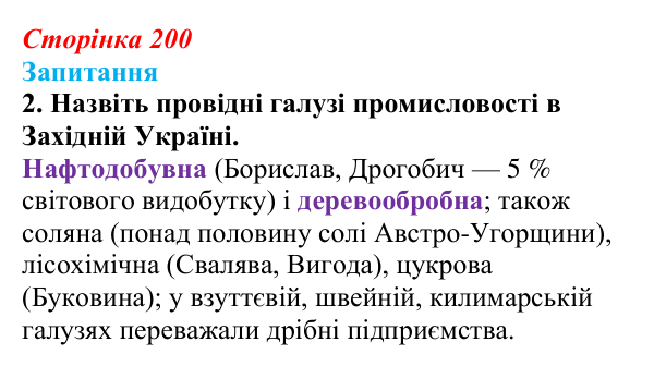 Відповідь до завдання 2 § 28 (с. 200) з історії України для 9 класу, Хлібовська 2026: Економічне становище...