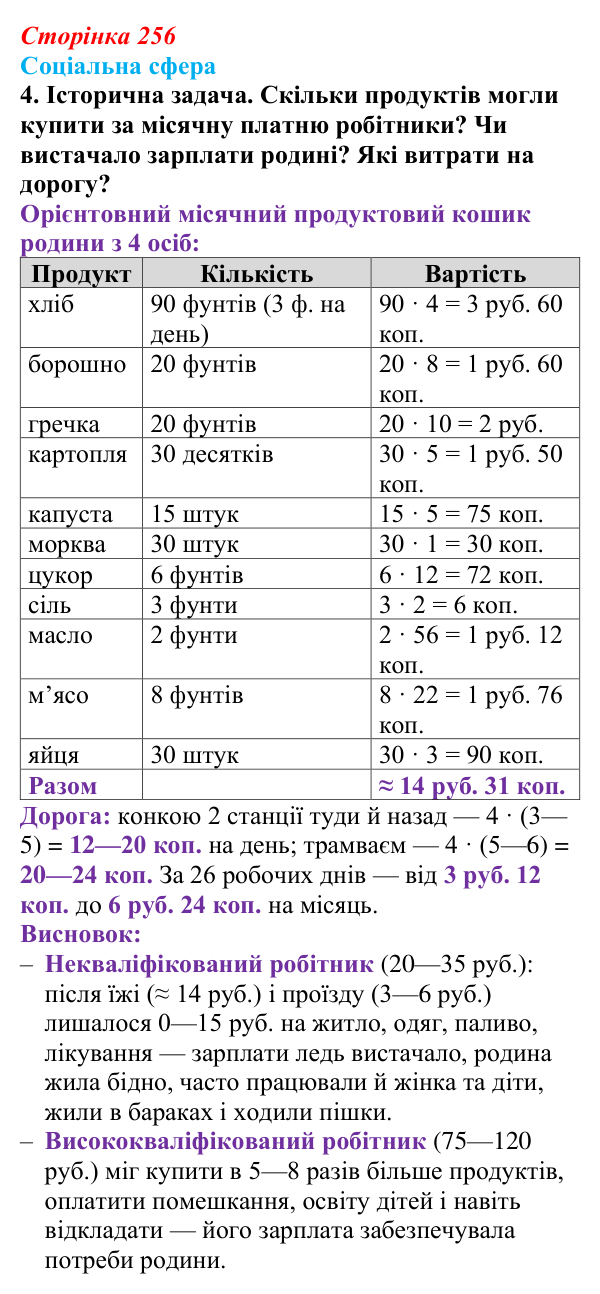 Відповідь до питання 4 на с. 256 (§ 35) з історії України для 9 класу, Хлібовська 2026: Узагальнення до курсу. Історія...