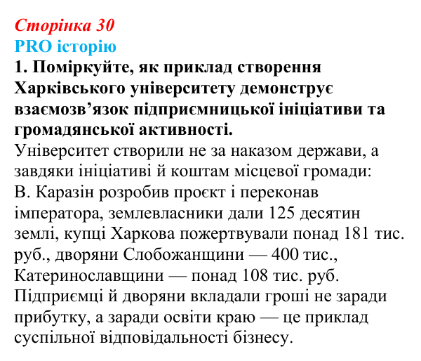Сторінка 30, питання 1 Відповідь до питання 1 на с. 30 (§ 4) з історії України для 9 класу, Хлібовська 2026: Початок українського національного...