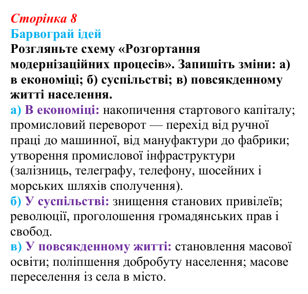 Відповідь до питання 1 на с. 8 (§ 1) з історії України для 9 класу, Хлібовська 2026: Вступ. «Довге» ХІХ століття в історії...