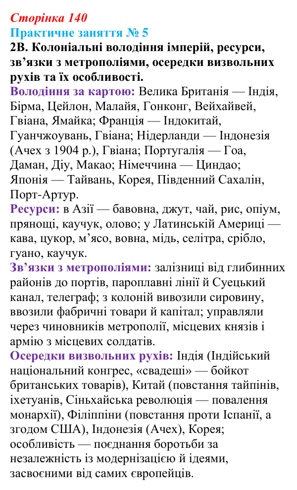 Практичне заняття 5, завдання 2В Відповідь: Практичне заняття 5, завдання 2В (§ 60) з інтегрованого курсу історії для 9 класу, Щупак 2026 ч.2