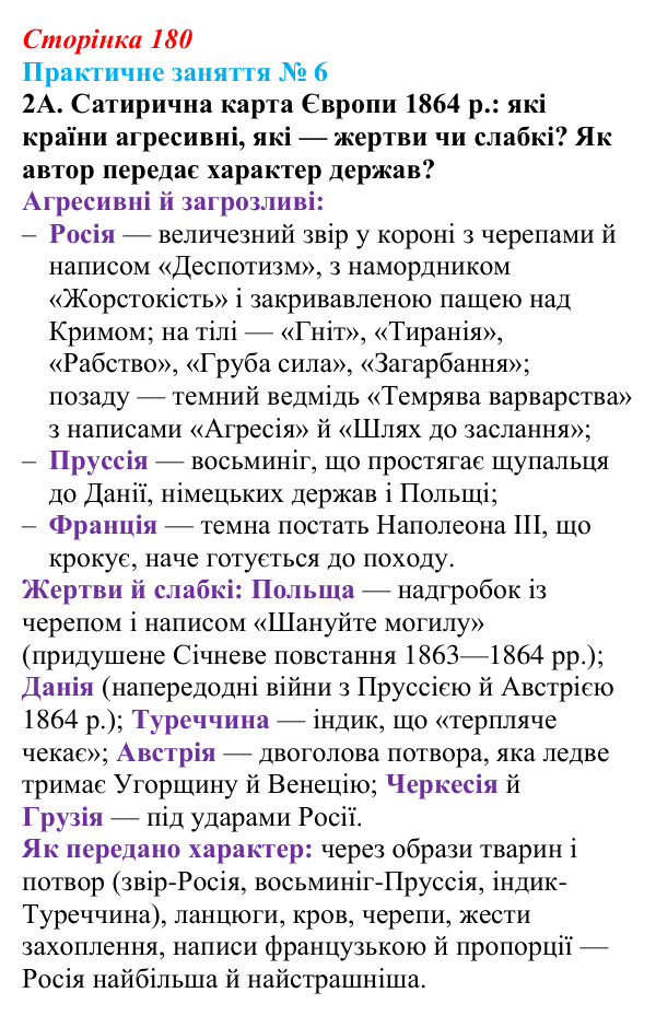 Відповідь: Практичне заняття 6, завдання 2А (§ 68) з інтегрованого курсу історії для 9 класу, Щупак 2026 ч.2