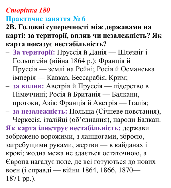 Практичне заняття 6, завдання 2В Відповідь: Практичне заняття 6, завдання 2В (§ 68) з інтегрованого курсу історії для 9 класу, Щупак 2026 ч.2