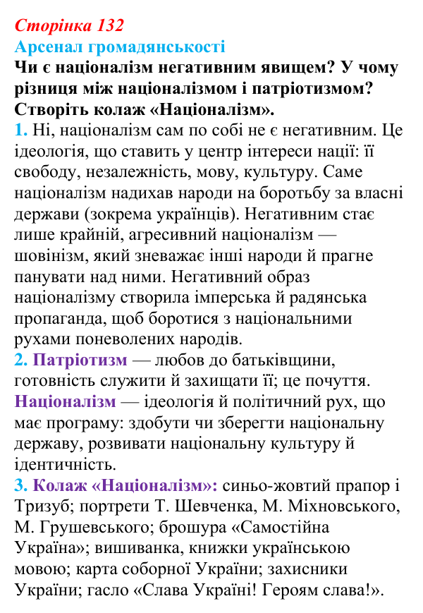 Відповідь до питання 1 на с. 132 (§ 22) з інтегрованого курсу історії для 9 класу, Щупак 2026: Палітра модерних політичних...