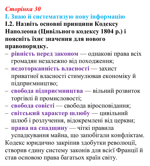 Відповідь до завдання I.2 § 4 (с. 30) з інтегрованого курсу історії для 9 класу, Щупак 2026: Створення імперії та війни...