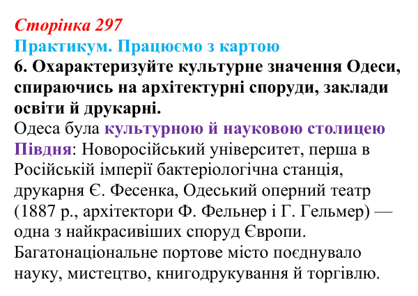 Відповідь до завдання 6 до карти Г практикуму (с. 297, § 55) з історії: Україна і світ для 9 класу, Васильків 2026 ч.2...