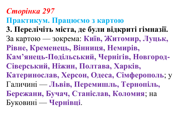 Сторінка 297, практикум, карта В, завдання 3 Відповідь до завдання 3 до карти В практикуму (с. 297, § 55) з історії: Україна і світ для 9 класу, Васильків 2026 ч.2...