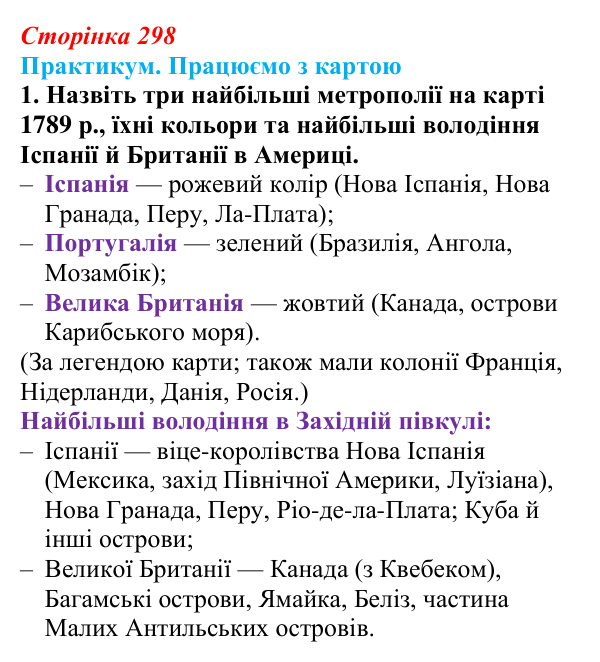 Сторінка 298, практикум, карта Ґ, завдання 1 Відповідь до завдання 1 до карти Ґ практикуму (с. 298, § 55) з історії: Україна і світ для 9 класу, Васильків 2026 ч.2...