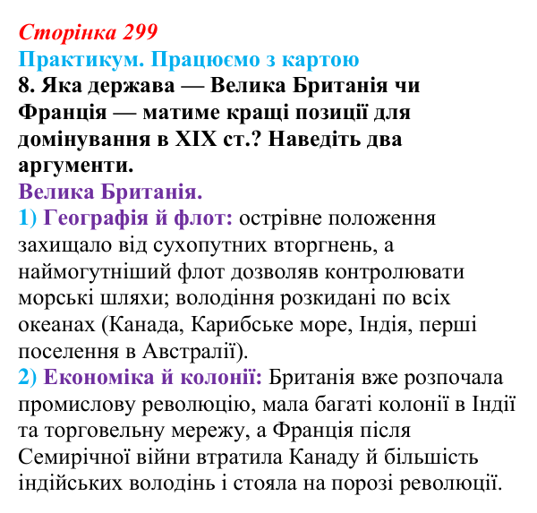 Сторінка 299, практикум, карта Ґ, завдання 8 Відповідь до завдання 8 до карти Ґ практикуму (с. 299, § 55) з історії: Україна і світ для 9 класу, Васильків 2026 ч.2...