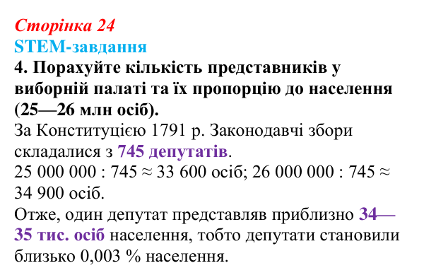 Відповідь до завдання 4 («STEM-завдання») § 3 (с. 24) з історії «Україна і світ» для 9 класу, Васильків 2026: Велика...