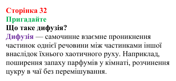 Відповідь до завдання «Пригадайте» (с. 32) з хімії для 9 класу (Мідак, 2026): Поняття про істинні розчини як суміші
