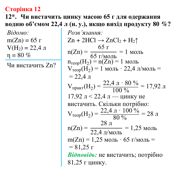 Сторінка 12, завдання 12 Відповідь до завдання 12 (с. 12) з хімії для 9 класу (Мідак, 2026): Бінарні сполуки. Оксиди та їх гідрати. Солі