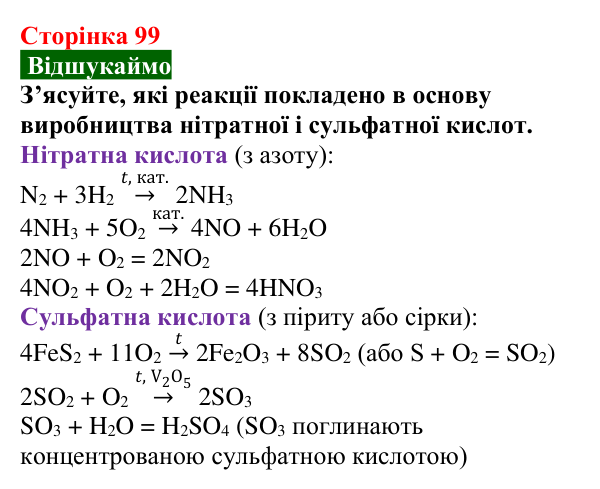 Відповідь до завдання «Відшукаймо» (с. 99) з хімії для 9 класу (Попель, 2026): Хімічні перетворення неорганічних речовин