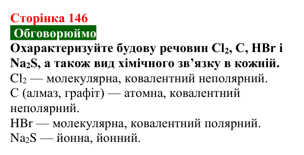 Сторінка 146, обговорюймо Відповідь до завдання «Обговорюймо» (с. 146) з хімії для 9 класу (Попель, 2026): Органічні речовини. Органічна хімія