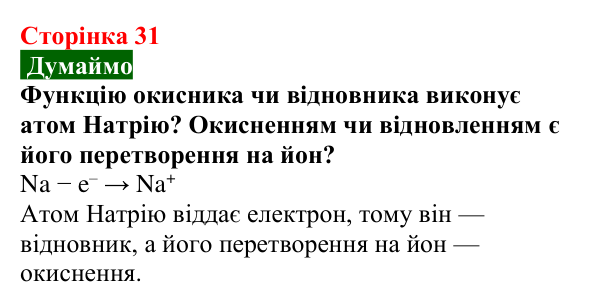 Сторінка 31, думаймо (1) Відповідь до завдання «Думаймо» (с. 31) з хімії для 9 класу (Попель, 2026): Луги. Основи