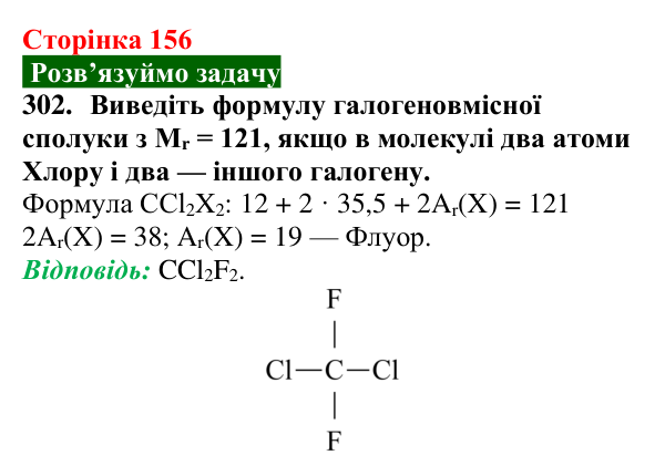Відповідь до завдання 302 (с. 156) з хімії для 9 класу (Попель, 2026): Класифікація органічних речовин