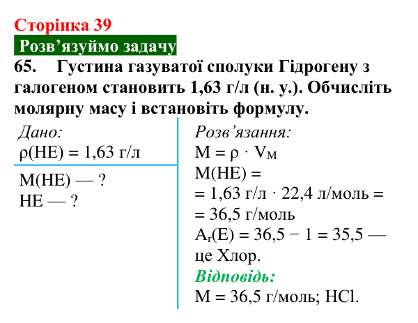 Відповідь до завдання 65 (с. 39) з хімії для 9 класу (Попель, 2026): Кислоти