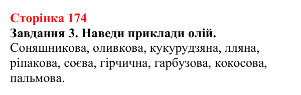 Відповідь до завдання 3 (с. 174) з хімії для 9 класу (Ярошенко, 2026): Жири, їх значення та використання