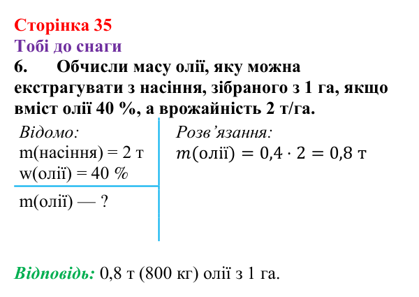 Відповідь до завдання 6 (с. 35) з хімії для 9 класу (Ярошенко, 2026): Поняття про екстракцію речовин
