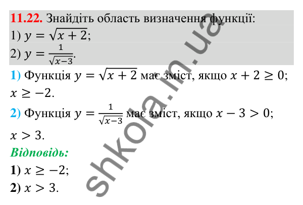 Відповідь до завдання 11.22 (с. 101) з математики для 9 класу (Істер, 2026): Лінійні нерівності з однією змінною