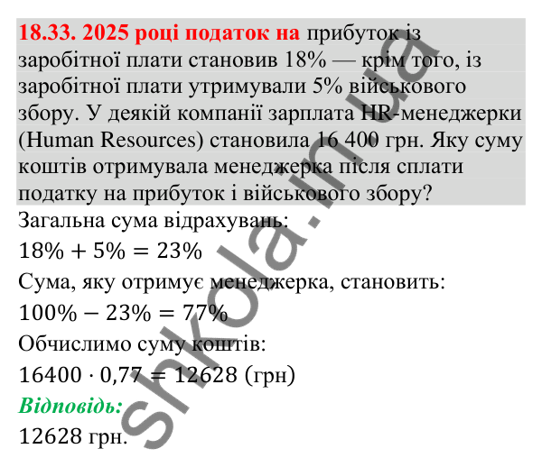 Відповідь до завдання 18.33 (с. 172) з математики для 9 класу (Істер, 2026): Функція, область визначення і графік