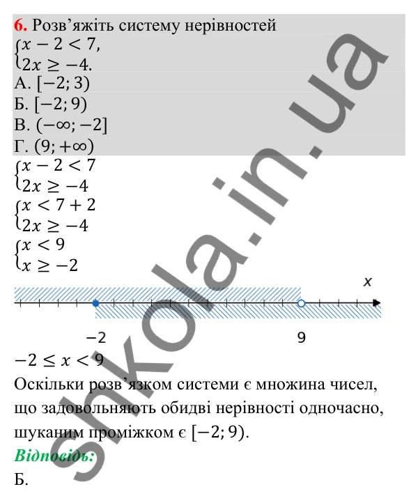 Відповідь до завдання 6 (с. 113) домашньої самостійної роботи № 2 з математики для 9 класу (Істер, 2026)