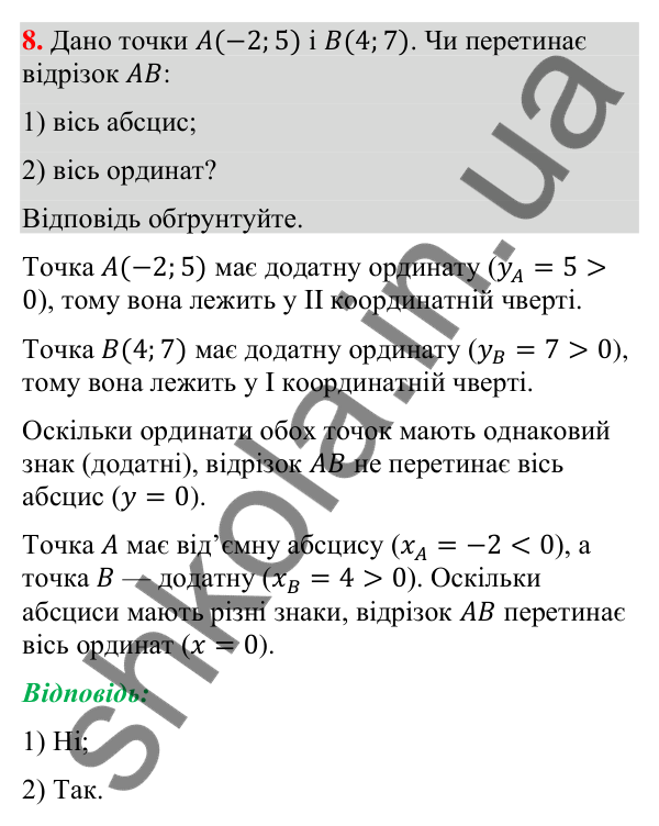 Завдання 8 для повторення теми 1 Відповідь до завдання 8 (с. 51) для повторення теми 1 з математики для 9 класу (Істер, 2026)