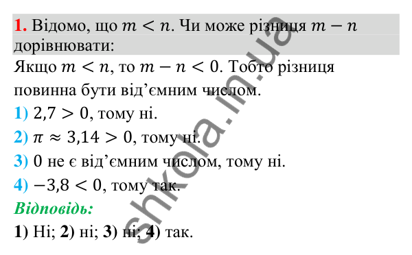 Завдання 1 для повторення теми 2 Відповідь до завдання 1 (с. 115) для повторення теми 2 з математики для 9 класу (Істер, 2026)