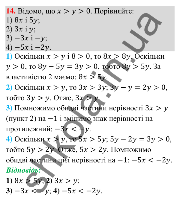 Завдання 14 для повторення теми 2 Відповідь до завдання 14 (с. 116) для повторення теми 2 з математики для 9 класу (Істер, 2026)