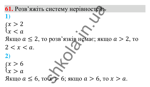 Завдання 61 для повторення теми 2 Відповідь до завдання 61 (с. 120) для повторення теми 2 з математики для 9 класу (Істер, 2026)