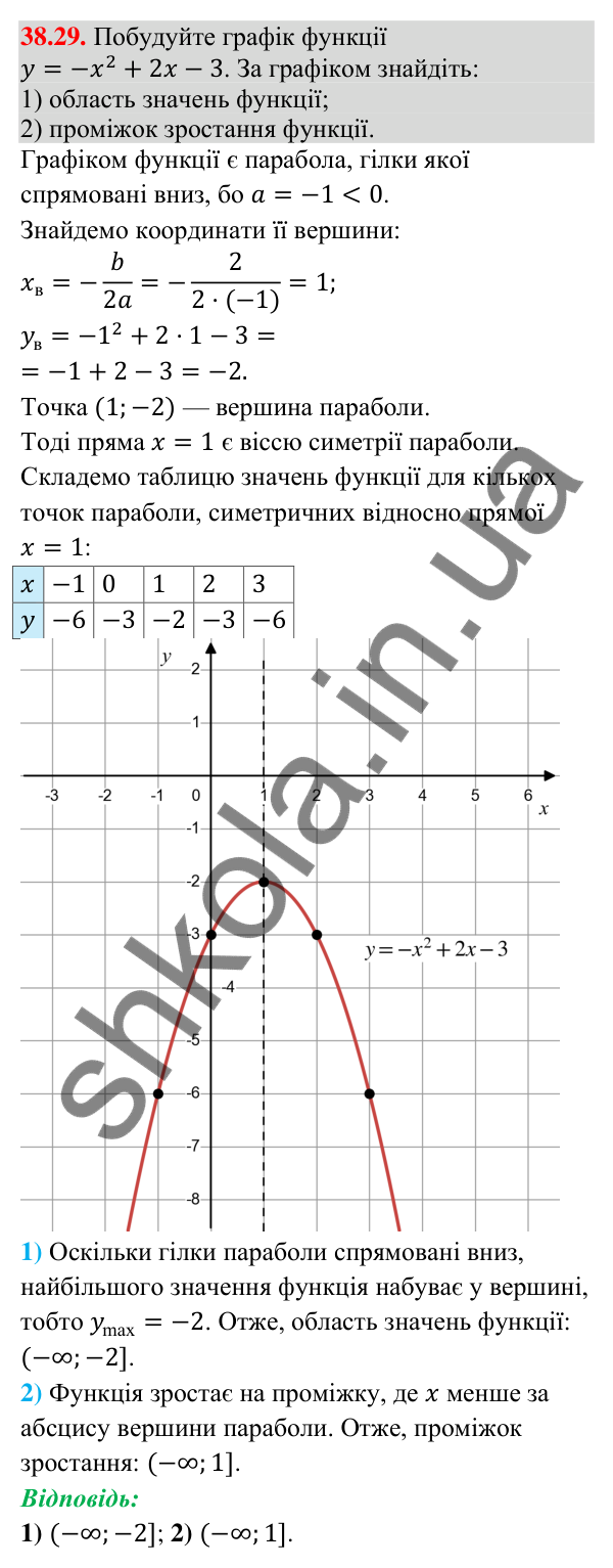 Завдання 38.29 Відповідь до завдання 38.29 (с. 110) з математики для 9 класу (Істер, 2026): Нескінченна геометрична прогресія