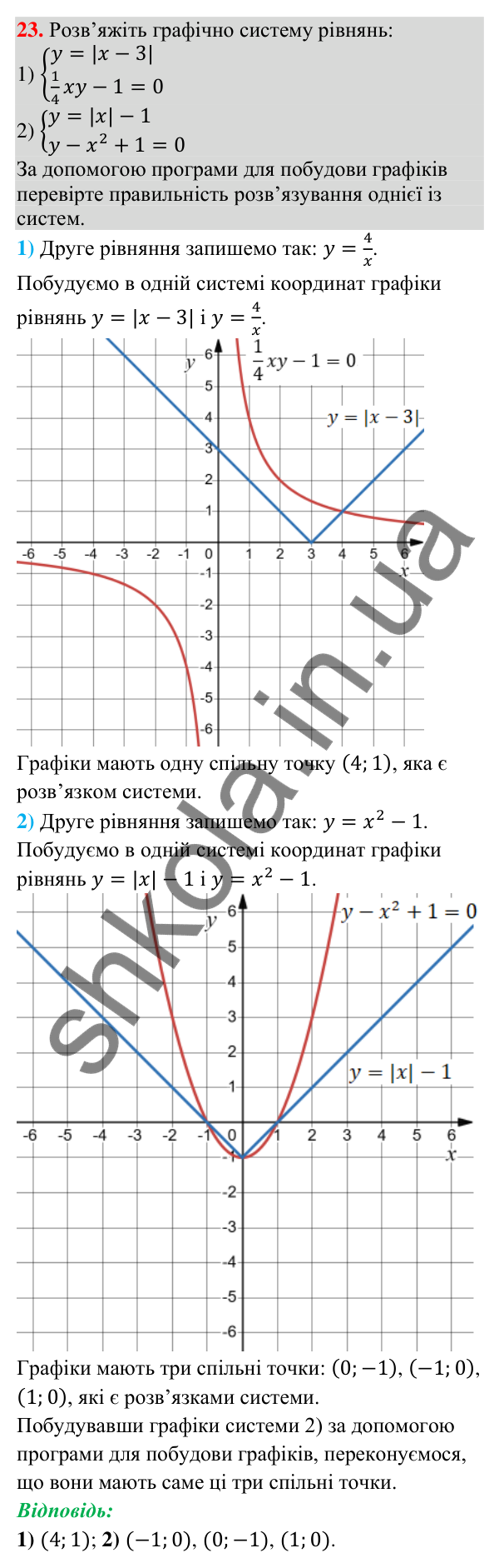 Завдання 23 для повторення теми 6 Відповідь до завдання 23 (с. 35) для повторення теми 6 з математики для 9 класу (Істер, 2026)
